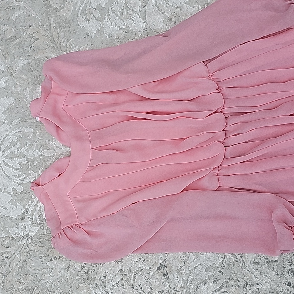 Vintage pink pleated dress